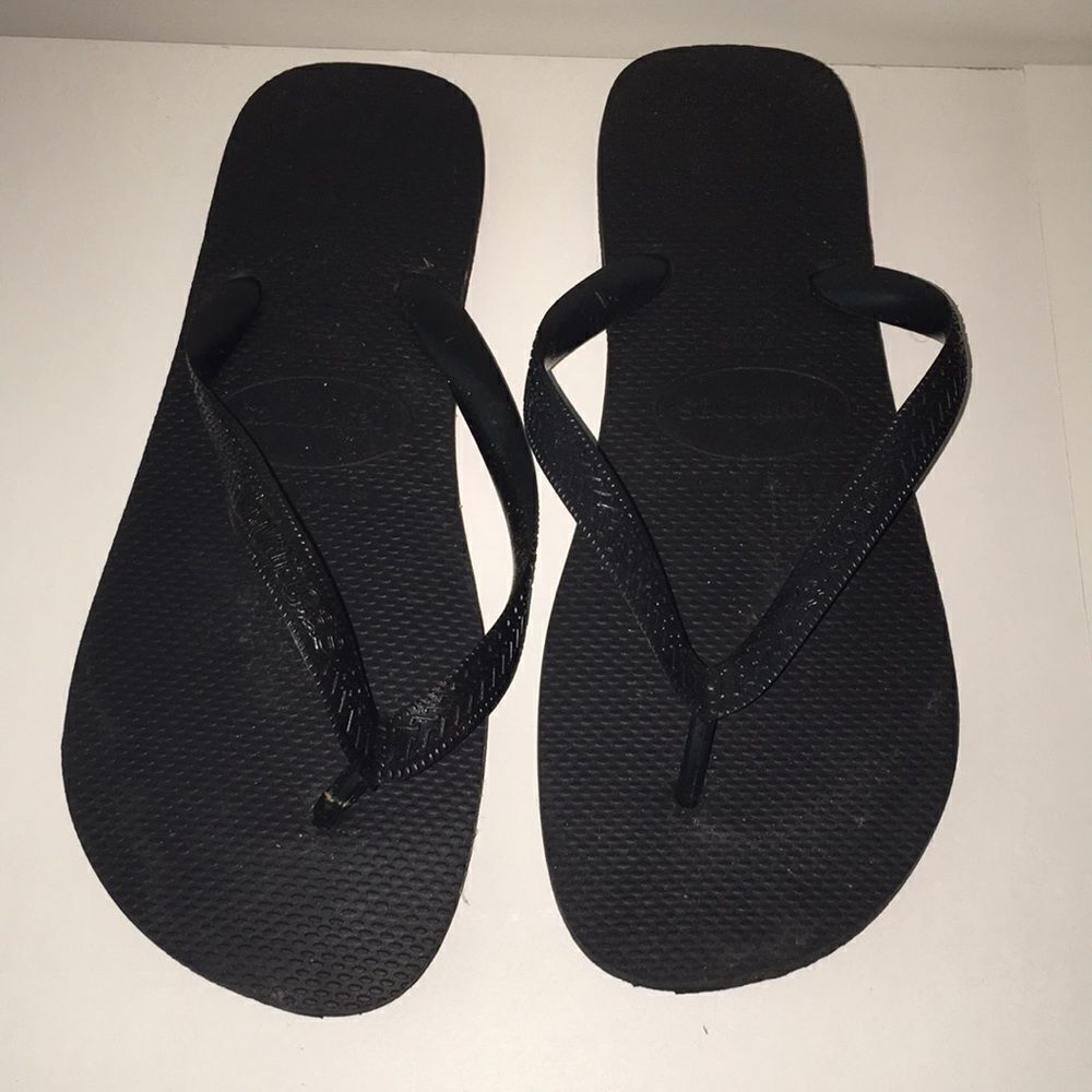 Mens black Havaianas flip flop Aussie Australian beach plugger sandals 11/12 usa